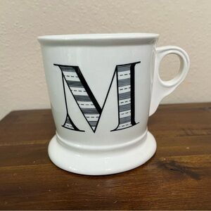 Anthropologie White Monogram “M” Mug